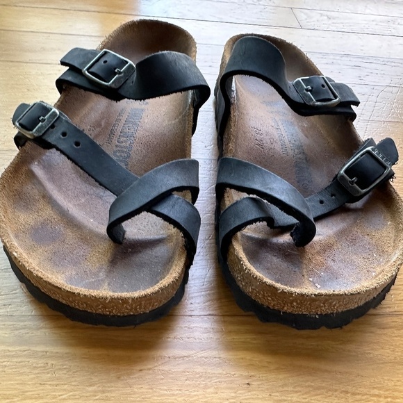 Birkenstock Womens Mayari Birko-Flor Flip Flop Summer Sandals Black Sz 5 US - Picture 7 of 11